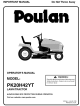 Poulan Pro PK20H42YT Operator's Manual