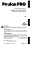 Poulan Pro 295 Instruction Manual