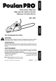 Poulan Pro 260 Instruction Manual