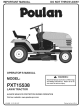 Poulan Pro PXT15538 Operator's Manual