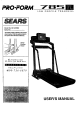 ProForm 785 TL User Manual