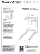 REEBOK 290 RS User Manual