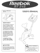 Reebok RT 245 User Manual