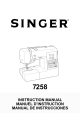 SINGER 7258 Instruction Manual