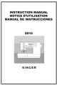 SINGER 9910 Instruction Manual