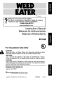 Weed Eater BC2400 Instruction Manual