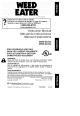 Weed Eater 2500 SERIES Instruction Manual