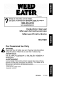 Weed Eater WT3100 Instruction Manual