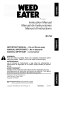 Weed Eater B1750 Instruction Manual