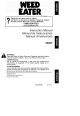 Weed Eater 2000T Instruction Manual