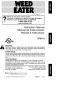 Weed Eater RTE115 Instruction Manual