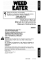 Weed Eater 4000C Instruction Manual