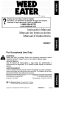 Weed Eater MX557 Instruction Manual