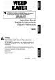 Weed Eater 1000E Instruction Manual