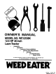 Weed Eater WE12538K Owner's Manual
