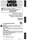 Weed Eater FeatherLite 25 HO SST Instruction Manual
