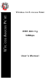 Edimax Wireless LAN Access Point User Manual