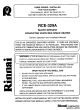 Rinnai RCE-329A Owner's Operation And Installation Manual