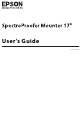 Epson SpectroProofer Mounter 17 User Manual