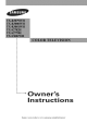 Samsung TX-S3082WH Owner's Instructions Manual