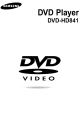 Samsung DVD-HD841 User Manual
