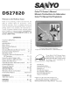 Sanyo DS27820 Owner's Manual