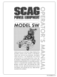 Scag Power Equipment SW36-14KA Operator's Manual
