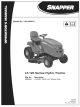 Snapper LT-125 Series Operator's Manual