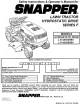 Snapper LT145H38FBV Safety Instructions & Operator's Manual