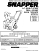 Snapper LE3170R Safety Instructions & Operator's Manual