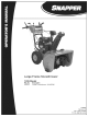 Snapper 1226 Operator's Manual