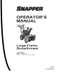 Snapper 1428 Operator's Manual
