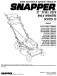 Snapper P2167519B (7800218 Safety Instructions & Operator's Manual