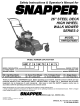 Snapper HWPS26700BV Safety Instructions & Operator's Manual