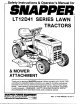Snapper LT12D41 Series Safety Instructions & Operator's Manual