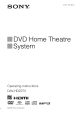 Sony DAV-HDZ273 Operating Instructions Manual