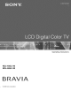 Sony BRAVIA KDL-40SL140 Operating Instructions Manual