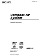 Sony DAV-FC7 Operating Instructions Manual