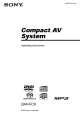 Sony DAV-FC8 Operating Instructions Manual
