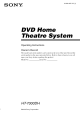 Sony HT-7000DH Operating Instructions Manual