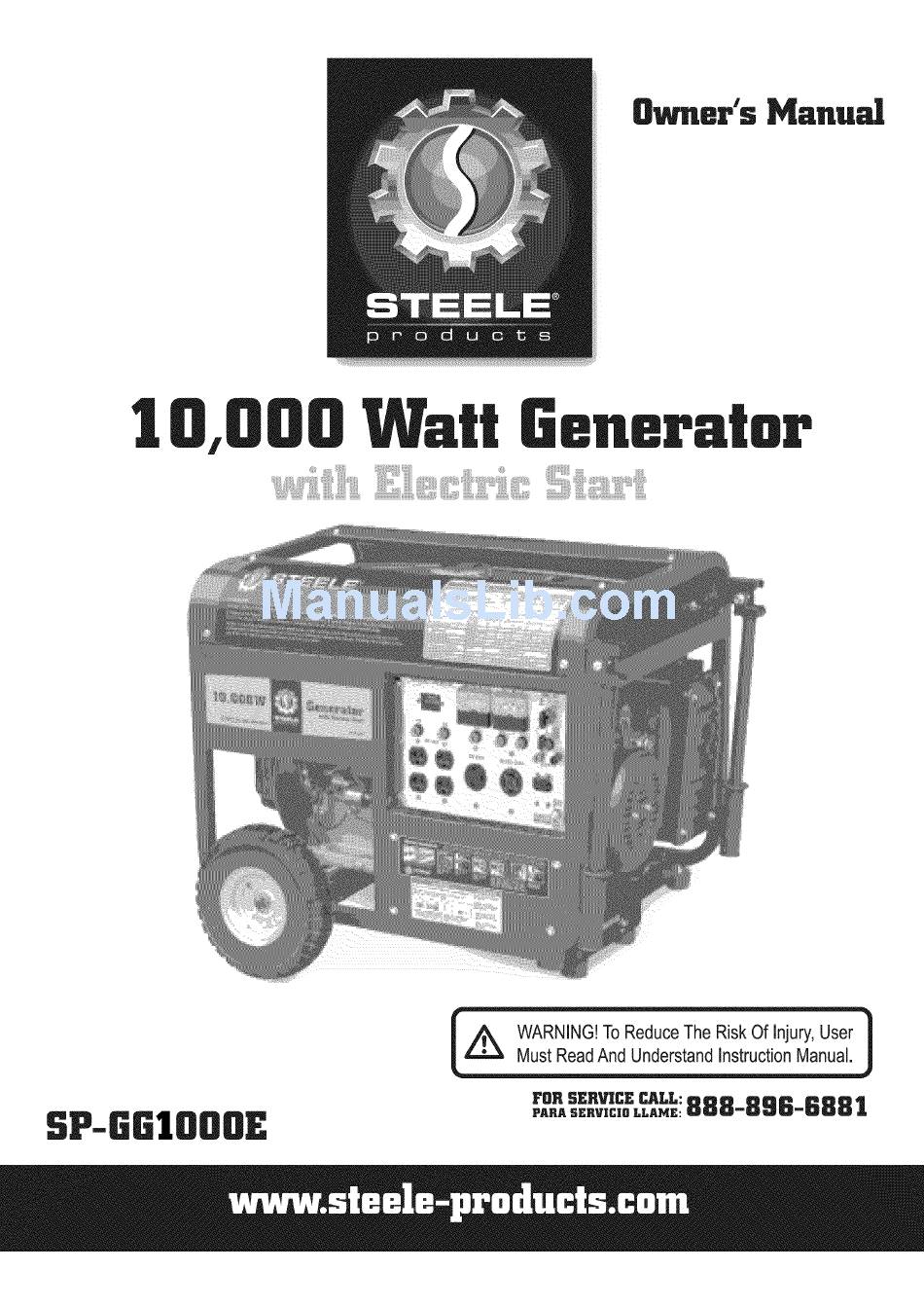 Steele Products Sp Gg1000e Owner S Manual Pdf Download Manualslib