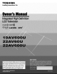 Toshiba 22AV60U Owner's Manual