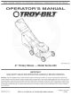 Troy-Bilt 830 Series Operator's Manual