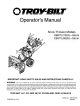Troy-Bilt Storm S6R72 Operator's Manual