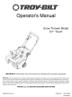 Troy-Bilt 521-Squall Operator's Manual