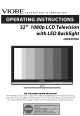 VIORE LED32VF60 Operating Instructions Manual