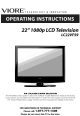 VIORE LC22VF59 Operating Instructions Manual