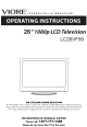 VIORE LC26VF59 Operating Instructions Manual