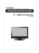 VIORE LC37VX60FHD Operating Instructions Manual