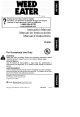 Weed Eater PL500 Instruction Manual